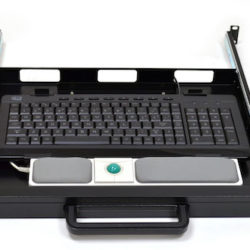 1U Rack keyboard with trackball